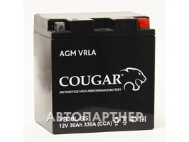 COUGAR AGM VRLA 12В 6ст 30 а/ч оп YB30L-BS